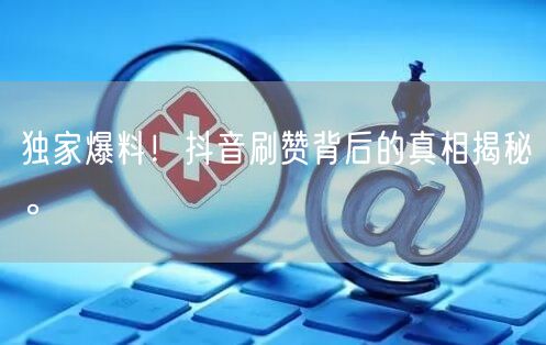 独家爆料！抖音刷赞背后的真相揭秘。
