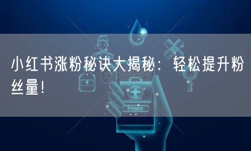 小红书涨粉秘诀大揭秘：轻松提升粉丝量！