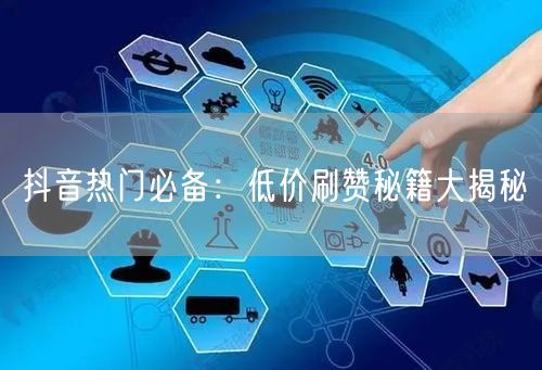 抖音热门必备：低价刷赞秘籍大揭秘