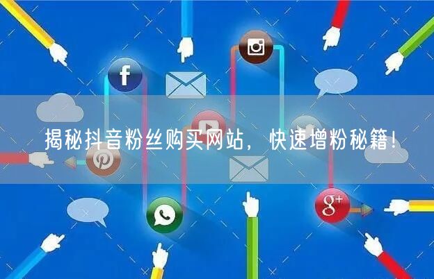 揭秘抖音粉丝购买网站，快速增粉秘籍！