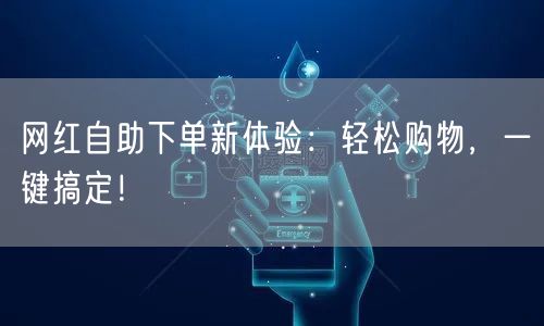 网红自助下单新体验：轻松购物，一键搞定！