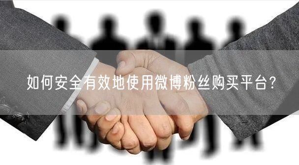 如何安全有效地使用微博粉丝购买平台？