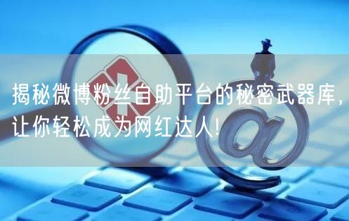 揭秘微博粉丝自助平台的秘密武器库，让你轻松成为网红达人!