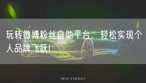玩转微博粉丝自助平台，轻松实现个人品牌飞跃!