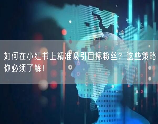如何在小红书上精准吸引目标粉丝？这些策略你必须了解！
