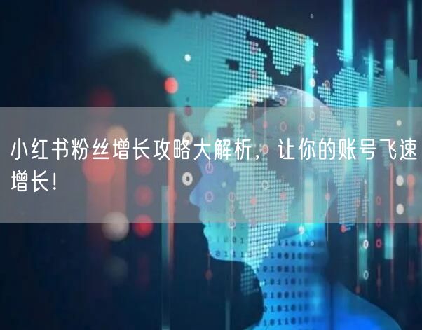 小红书粉丝增长攻略大解析，让你的账号飞速增长！