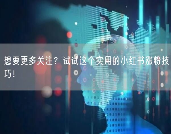 想要更多关注？试试这个实用的小红书涨粉技巧！