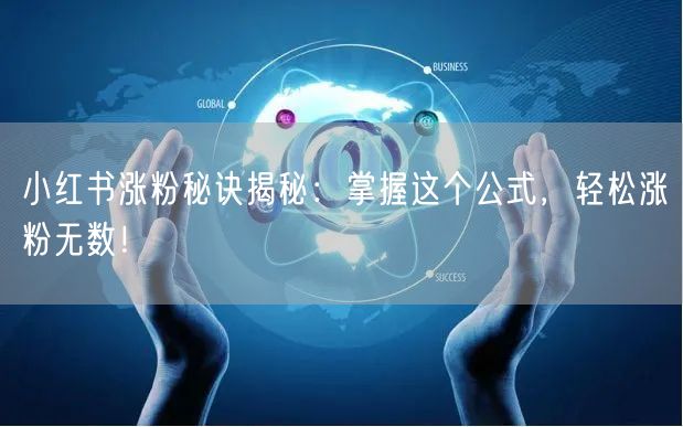 小红书涨粉秘诀揭秘：掌握这个公式，轻松涨粉无数！